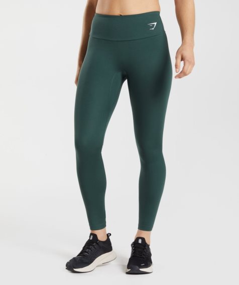 Women's Gymshark Training Leggings Dark Green | CA 6N3187